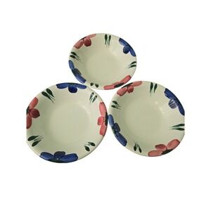 Furio Set of 3 Jewflora Ceramic‎ Soup Pasta Bowls Hand Painted Made in Italy